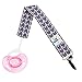 Pacifier Clip by KiddyStar - 6 Pack - Unisex Modern Designs for Girls and Boys - Cute Newborn Soothie, Toy, Teething Ring Holder - Perfect Baby Shower Gift Set