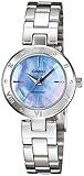 Casio Women's LTP1342D-2C Silver Stainless-Steel Quartz Watch with Blue Dial
