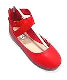 Anna Girl Kids Dress Ballet Flat Elastic Ankle Strap Ballerina Shoes