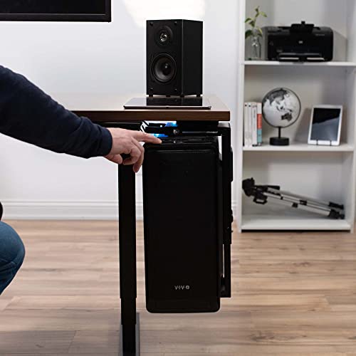 VIVO Adjustable Under Desk and Wall PC Mount, Computer Case CPU Holder