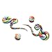BodyJ4You 4PC Glass Ear Tapers Plugs 00G Rainbow Swirl Teardrop Spiral Gauges Piercing Set