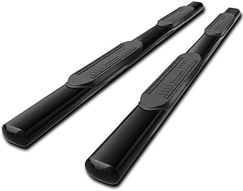 5" Black Oval Straight Nerf Bar For 09-14 Ford F-150 SuperCrew Cab Side Step Rails Running Boards