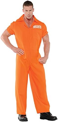 Orange Prison Jumpsuit Men Costume