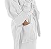 Turkishtowels Terry Velour Hooded Kids Beach or Pool Cover-Up (S - Age 5, White)