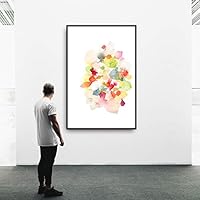 Framed Canvas Wall Art Beautiful Leaves Canvas Prints Home Artwork Decoration for Living Room,Bedroom - 16x24 inches