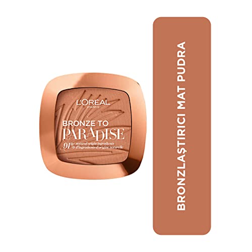 LOreal Paris Bronzer, Matte Bronzing Pressed Powder, Shade: Medium 02