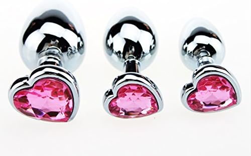 Metal Anal Plug Fetish Steel Anal Butt Plug Adult Sexuality G-Point Stimulate Masturbation Sexy Toy Set For Lovers (Pink)