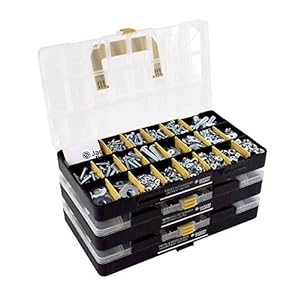 Jackson Palmer 2251 Piece Hardware Assortment Kit with Screws, Nuts, Bolts & Washers (3 Trays)…