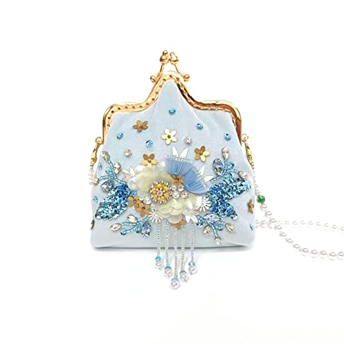 Handmade Beaded Embroidery Clutch Purse Elegant Evening Bag