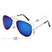 Desen Unisex Adult Aviator Sunglasses (Gold Blue)