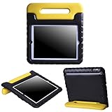 HDE Case for iPad 2 3 4 - Kids Shock Proof Heavy Duty Impact Resistant Protective Cover Handle Stand for Apple iPad 2nd 3rd 4th Generation Tablet (Black & Yellow)