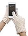 Simplicity Women Winter Gloves Knit Touchscreen Gloves, Vanilla