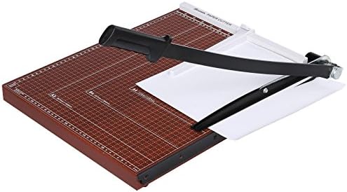 Meharbour A3 Paper Cutter Guillotine, 16x12 Inch Professional Wooden Base Paper Trimmer Scrap Machine Heavy Duty Paper Cutting Tool, 12 Sheet Capacity for Home Office (US STOCK)