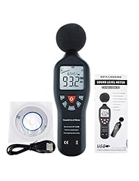 Medidor de nivel de sonido profesional con pantalla de retroiluminación de alta precisión de 30 dB 130 dB (con y sin función de registro de datos)