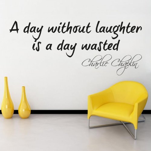 Charlie Chaplin ”A day without laughter…” Wallstickers Vinyl Wall Stickers Decals by Adesiviamo