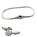 (Two) 2 Beautiful Silver Plated Snake Chain Classic Bead Barrel Clasp Bracelet for Beads Charms. Available All Size Used Drop Down Menu! (6 Inches)
