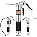 REXBETI Grease Gun, Heavy Duty Pistol Grip Grease Gun Set with 18 Inch Flex Hose, Extended Steel Barrel, 2 Reinforced Coupler Included