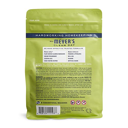 Mrs. Meyer's Laundry Detergent Pods, Biodegradable Formula, Ready to
