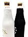 Mr. & Mrs. Beer Bottle Cooler Sleeves Black & White Gift Set 2 Pack - Perfect for Wedding, Bridal Shower, Engagement Party & So Much More.