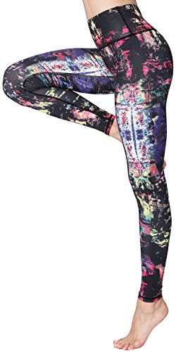 Witkey Printed Extra Long Women Yoga Leggings High Waist Tummy Control Over The Heel Yoga Pants