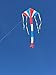 High Flying Delta Shaped Kite, Blue, Red, White Stripped - 42-inch. Includes 100 ft string