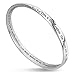 Chuvora 925 Sterling Silver Scripture Bracelet Jewelry – Lord’s Prayer on Twisted Bangle