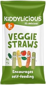 Kiddylicious Veggie Straws 4 Packs 4 x 4 Delicate Baby Snacking 9+ Months view 2