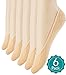 ADFOLF Women's No Show Liner Socks 6 Pairs Thin Low Cut Casual Socks Non Slip (6 Pairs) (Nude(6 Pairs))