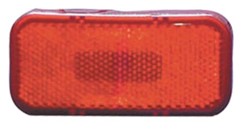 Fasteners Unlimited 003-59L 12 V Red Rectangle LED Clearance Light with Round Corners
