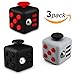 Pack of 3 Fidget Cubes,Anti Stress Reliever Relieves Stress and Anxiety for Children and Adults