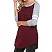 COSYOU New Fashion Women Casual Long Sleeve Base Ball Long T-Shirt Blouse (XL, Wine Red)