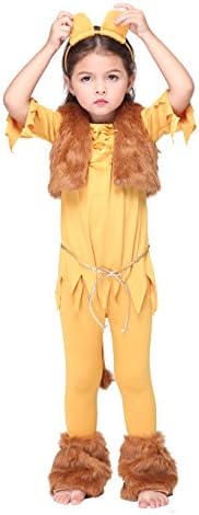 Girlscos Girl's Cute 6 Piece Suit Kids Halloween Cosplay Costumes Large Orange