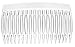 France Luxe 18 Tooth French Side Comb Pair - Clear