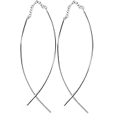 VIFE 925 Sterling Silver Dangle Chain Earrings Tassel Threader for Women Long Dangle Earrings Minimalistt