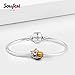SOUFEEL Yellow Fox Charm 925 Sterling Silver Charms Animal Beads Fit European Bracelets Necklaces