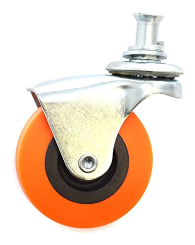 McKay 360° Multi-directional 2.5" Stem Caster with Swivel Wheels: Great for Dollies, Creepers & Shopping Carts (1 Pack) - Thumbnail 2