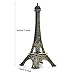 ESHATO Bronze Metal Eiffel Tower Statue, 7inch Decorative Figurine Replica Stand Holder for Cake Topper Table Decor Gift Party Home Decoration