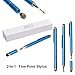 H&T(TM) Second Generation Fine Point Stylus with Two Tip [2 in 1] for Ipad, Ipad Air, Ipad Mini, Iphone, Samsung Galaxy, Nexus, Lg G Pad, HTC and Other Touch Screen Devices (Skybule)