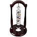 Lily's Home Hanging Galileo Thermometer with Cherry Finish Stand, A Timeless Design that Measures Temperatures from 64ºF to 76ºF, Cherry Finished Wood Frame, 4 Multi-Colored Spheres (9 Inches)