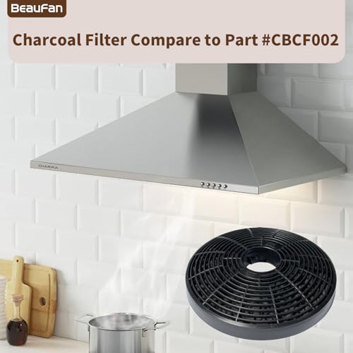 Beaufan CBCF002 Activated Carbon Filter Compatible with CIARRA CBCS6201, CBCB6201, CBCB6736C, CBCS6906D, CBCB6906D, CBCS9201, CBCB9201 (Pack of 4)