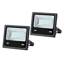 2 PCS DC 12V LED Flood Light 50W 4500lm 6500K
