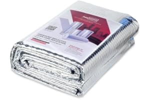 Aggsound Reflective Bubble Insulation Sheet, 24 in X 5 FT Aluminum Foil Bubble Shield, Aluminum Foil Window Insulation for Winter and Summer, Garage Door, Roof, Car, RV，3mm
