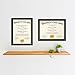 Icona Bay 8.5x11 Certificate Frames - Black, 6 Pack - Contemporary Diploma Frames 8.5 x 11 - Composite Wood Document Frames for Walls or Table Top - Lakeland Collection