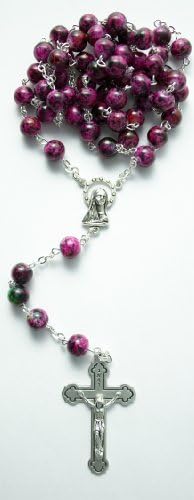 Glass Beads Rosary Dark-Purple