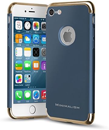 iPhone 7 Case, MINIMALISM 3 in 1 Electroplate Frame Anti-Scratch Shockproof Matte Premium Design Coated Surface with Excellent Grip Case for iPhone 7 (4.7"), Blue