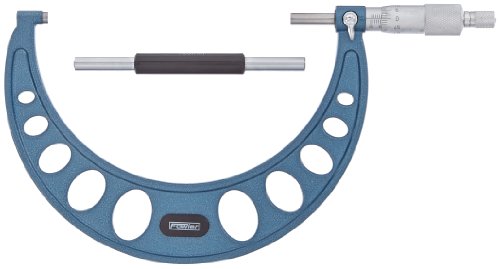 Fowler 52-248-006 Fine Quality Outside Metric Micrometer, Ratchet Stop Thimble, 125-150mm Measuring Range, 0.01mm Graduation