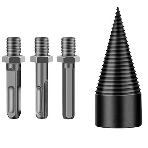 Dciustfhe 4 StüCk 42Mm Holzspalter Bohrer Abnehmbarer Holzspalter Bohrer Brennholz Kindling Splitter für Bohrmaschinen