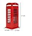 D-Foxes Delicate Britain Metal Alloy Money Coin Spare Change Piggy London Street Red Telephone Booth Bank Souvenir Gift Model Box Jar (Large)