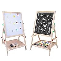 EBTOOLS Standing Kids Art Easel, Wooden Double Sided Flip-Over Children