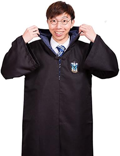 DEEPFL Harry Potter Gryffindor Ravenclaw Slytherin Hufflepuff Sewing Pattern Layer for Adults Costume M and Instructions for Making Dresses for Bathrobe Size S L XL - Blue - UK 10.5